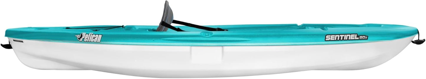 Pelican Sentinel 80X - Recreational Sit on top Kayak - Lightweight Patented Ram-X™ Material - Ergoform™ backrest - 8 ft