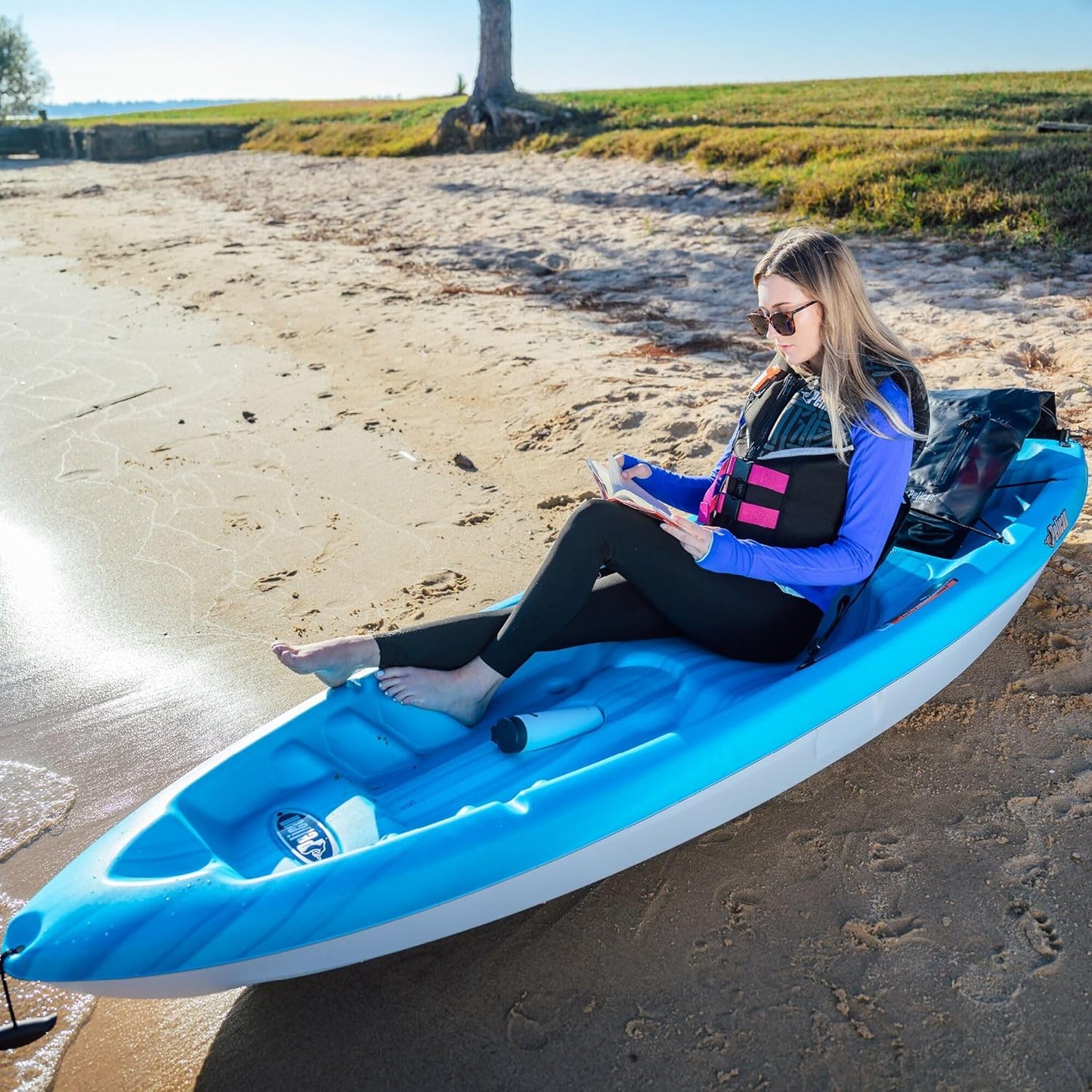 Pelican Sentinel 80X - Recreational Sit on top Kayak - Lightweight Patented Ram-X™ Material - Ergoform™ backrest - 8 ft